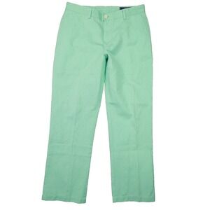 Vineyard Vines Tidewater Pants Aqua Linen Cotton Flat Front Chino Men's 33x30